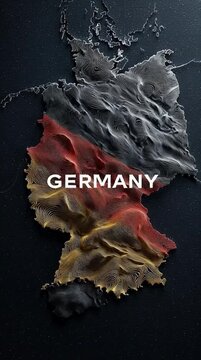 Germany Country Map Reveal Vector Animation