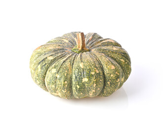 The green Pumpkin isolated on white background.
