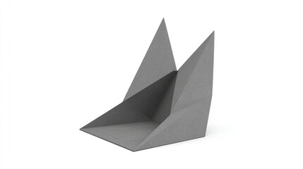 stable. Solid triangular base structure supporting geometric forms, architectural foundation concept. real-estate listings.