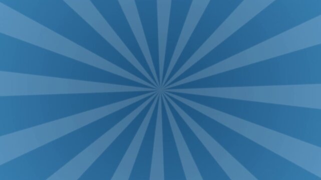 Blue retro sunburst rotation animation featuring a starburst pattern with radial beams for vintage pop art backgrounds and comic style video intros.
