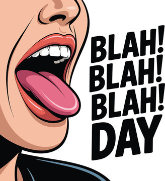 Woman Expressing Frustration on Blah Day