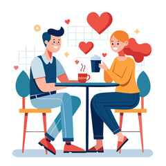 Valentine Romantic Cafe Date