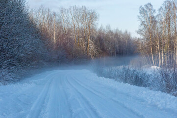 Obraz premium road in winter