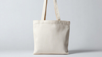 Reusable eco-friendly shopping bag, made of natural fabric, with white background.