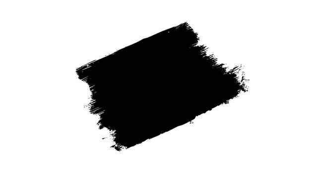 Dynamic hand-painted ink smear animation with organic grunge textures ideal for cinematic motion graphics lower thirds and artistic digital video overlays.
