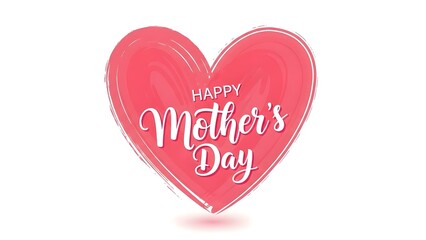 Happy mother's day heart shaped greeting card