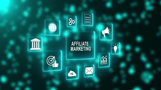 AFFILIATE MARKETING. Business, Technology, Internet and network concept.