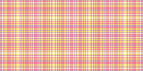 Small tartan plaid seamless, equal textile pattern vector. Silk fabric texture check background in yellow and pastel colors.