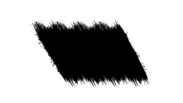 Professional hand painted black acrylic smear animation featuring organic grunge textures for artistic lower thirds background elements and edgy motion design transitions.

