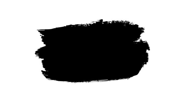 Professional hand painted black acrylic smear animation featuring organic grunge textures for artistic lower thirds background elements and edgy motion design transitions for videos.
