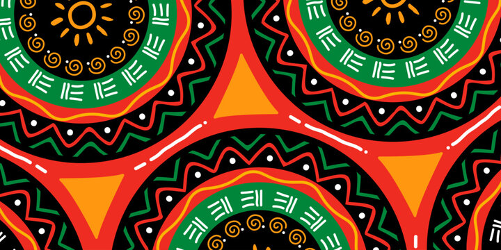 African American Afro pattern design for Black History Month and Juneteenth celebration background. vector illustration