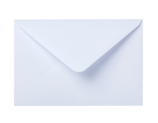 Open pale blue envelope with a soft shadowed flap resting on a clean white surface