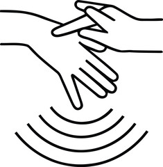 Obraz premium Hand washing line icon vector illustration for hygiene.