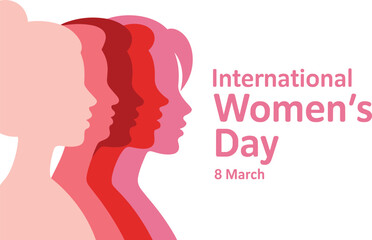 International Womens Day Celebration with Colorful Silhouettes