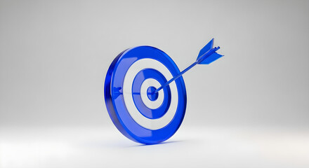 Target Bullseye Arrow Success Blue Isolated Copy Space