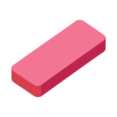 Pink Eraser Icon Illustration
