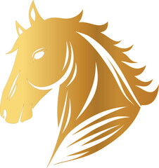 Gold Chinese Horse Imlek Decorative