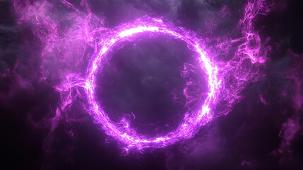 Purple magenta plasma ring overlay with glowing energy effect, creating a futuristic, vibrant, and dynamic visual for digital art, sci-fi, or graphic designs.
