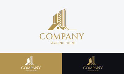 Modern Construction Real Estate Logo &ndash; Vector Template