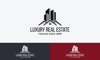 Modern Construction Real Estate Logo &ndash; Vector Template