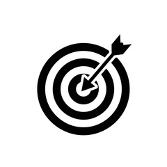 Target Arrow Bullseye Icon &ndash; Goal Achievement Accuracy Vector Illustration