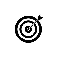 Target Arrow Bullseye Icon &ndash; Goal Achievement Accuracy Vector Illustration