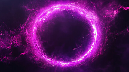 Purple magenta plasma ring overlay with glowing energy effect, creating a futuristic, vibrant, and dynamic visual for digital art, sci-fi, or graphic designs.
