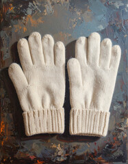 Knitted gloves, Generated image	
