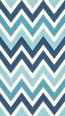 Vibrant blue and white chevron pattern with textured zigzag design