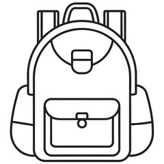Backpack Line Art Vector