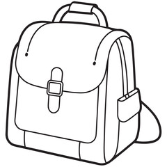 Backpack Line Art Vector