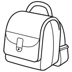 Backpack Line Art Vector