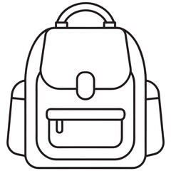 Backpack Line Art Vector