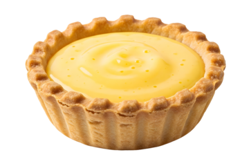 A pudding custard cake isolated on a white or transparent background.