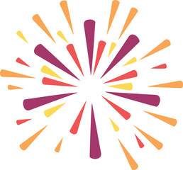 Colorful firework exploding, creating a festive and celebratory atmosphere