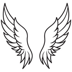 Wings Line Art Vectors