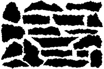 手描き風エッジの紙フレーム線画｜ラフデザインのベクター素材