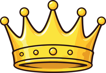 Cartoon illustration of crown vector icon for web design © Shawon