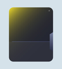 Minimal Dark Interface Frame for App Layout. Modern Dark UI Panel for Web or Software.