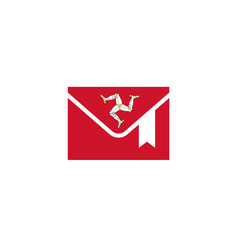 Isle Of Man Flag Marked Mail In Icon