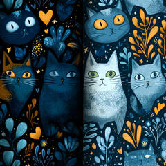 A service dog in a dynamic pose during an active mission with its handler. The illustration highlights discipline, strength, endurance, and professional training in police and special forces work