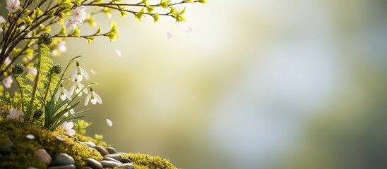 Spring equinox concept with seasonal weather change