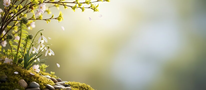 Spring equinox concept with seasonal weather change