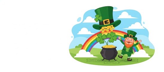 Fototapeta premium St patricks holiday 2026 illustration