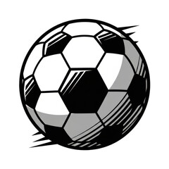 Soccer ball icon isolated on transparent background