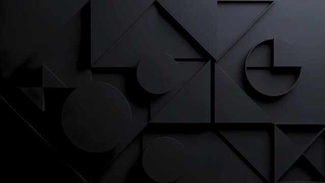 Dark Abstract Shadow Geometry Background - Powered by Adobe