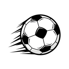 Obraz premium Black and white soccer ball icon isolated on transparent background