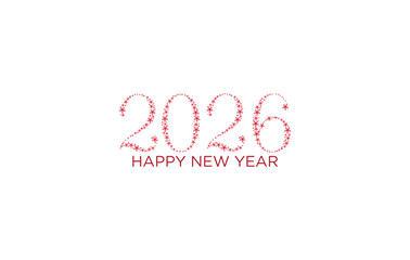 Obraz premium Modern 2026 New Year Design Element, Simple, Stylish, High Resolution Vector Art 