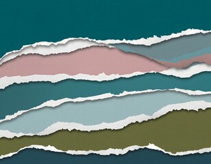 Torn Paper Layered Template with Modern Aesthetic, Minimal Abstract Background Featuring Organic Edges and Contemporary Design Depth