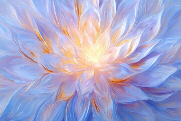 Floral Harmony: An artistic close-up reveals the delicate, layered petals of a blooming flower. Bathed in soft hues, the image captures the intricate beauty and serene elegance of nature.